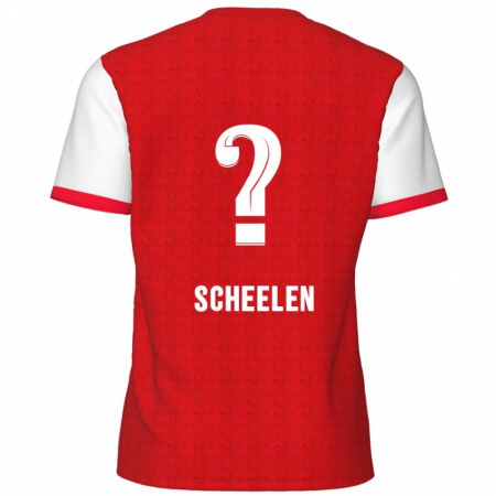 Kandiny Kinder Thijme Scheelen #0 Rot Weiß Heimtrikot Trikot 2024/25 T-Shirt