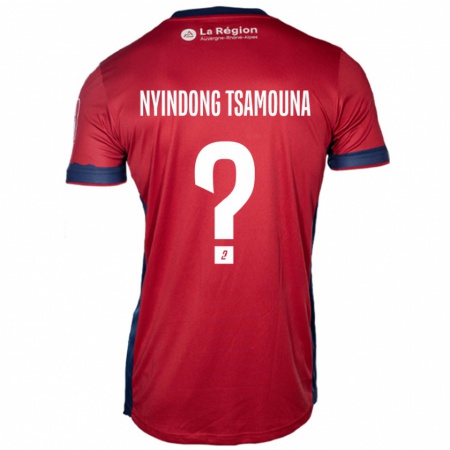 Kandiny Kinder Jean Nyindong Tsamouna #0 Hellburgunderrot Heimtrikot Trikot 2024/25 T-Shirt