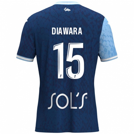 Kandiny Kinder Kandet Diawara #15 Himmelblau Dunkelblau Heimtrikot Trikot 2024/25 T-Shirt