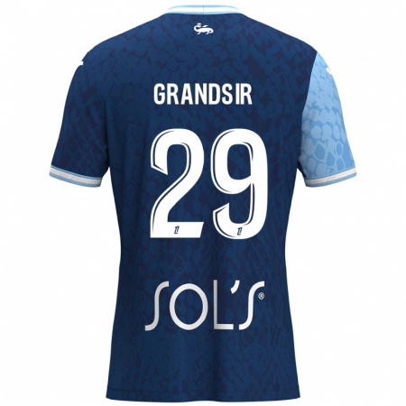 Kandiny Kinder Samuel Grandsir #29 Himmelblau Dunkelblau Heimtrikot Trikot 2024/25 T-Shirt