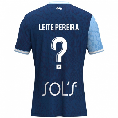 Kandiny Kinder Matéo Leite Pereira #0 Himmelblau Dunkelblau Heimtrikot Trikot 2024/25 T-Shirt