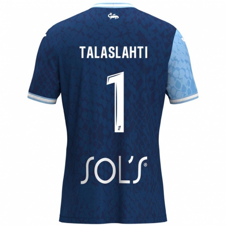 Kandiny Kinder Katriina Talaslahti #1 Himmelblau Dunkelblau Heimtrikot Trikot 2024/25 T-Shirt