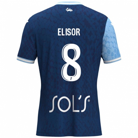 Kandiny Kinder Salomé Elisor #8 Himmelblau Dunkelblau Heimtrikot Trikot 2024/25 T-Shirt