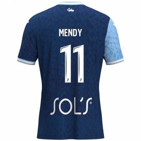 Kandiny Kinder Mélinda Mendy #11 Himmelblau Dunkelblau Heimtrikot Trikot 2024/25 T-Shirt