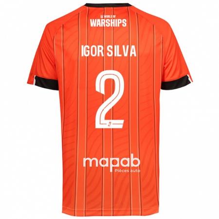 Kandiny Kinder Igor Silva #2 Orange Heimtrikot Trikot 2024/25 T-Shirt