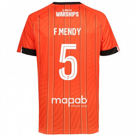 Kandiny Kinder Formose Mendy #5 Orange Heimtrikot Trikot 2024/25 T-Shirt