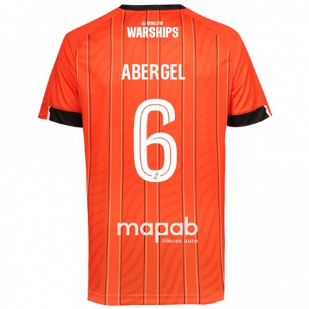 Kandiny Kinder Laurent Abergel #6 Orange Heimtrikot Trikot 2024/25 T-Shirt