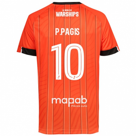 Kandiny Kinder Pablo Pagis #10 Orange Heimtrikot Trikot 2024/25 T-Shirt