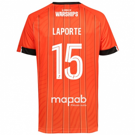 Kandiny Kinder Julien Laporte #15 Orange Heimtrikot Trikot 2024/25 T-Shirt