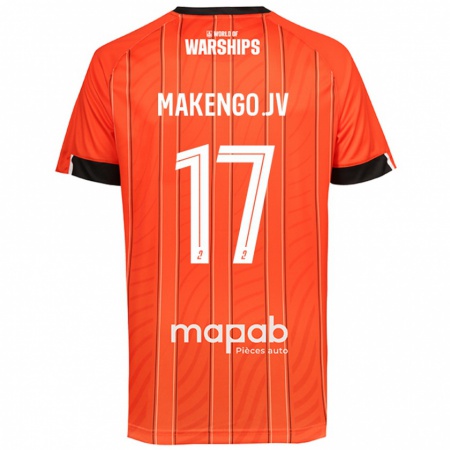 Kandiny Kinder Jean-Victor Makengo #17 Orange Heimtrikot Trikot 2024/25 T-Shirt