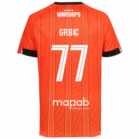 Kandiny Kinder Adrian Grbic #77 Orange Heimtrikot Trikot 2024/25 T-Shirt