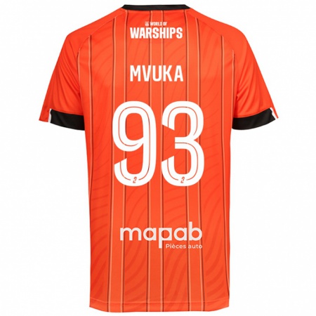 Kandiny Kinder Joel Mvuka #93 Orange Heimtrikot Trikot 2024/25 T-Shirt