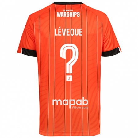 Kandiny Kinder Léonardo Lévêque #0 Orange Heimtrikot Trikot 2024/25 T-Shirt