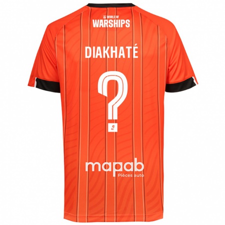 Kandiny Kinder Yanis Diakhaté #0 Orange Heimtrikot Trikot 2024/25 T-Shirt