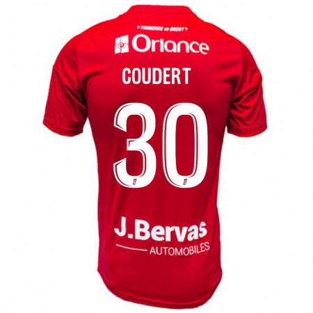 Kandiny Kinder Grégoire Coudert #30 Rot Weiß Heimtrikot Trikot 2024/25 T-Shirt