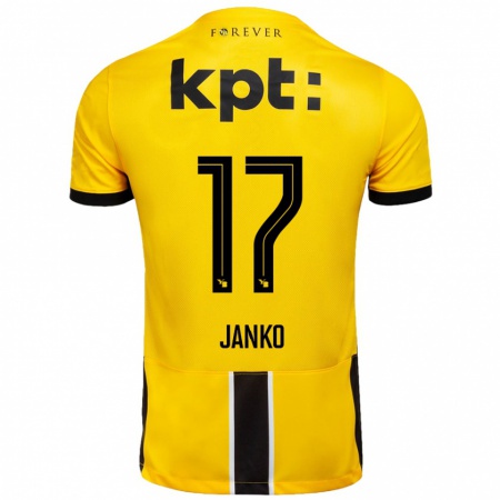 Kandiny Kinder Saidy Janko #17 Gelb Schwarz Heimtrikot Trikot 2024/25 T-Shirt