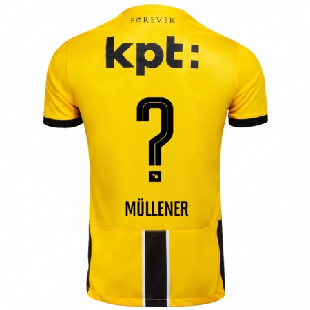 Kandiny Kinder Mika Müllener #0 Gelb Schwarz Heimtrikot Trikot 2024/25 T-Shirt