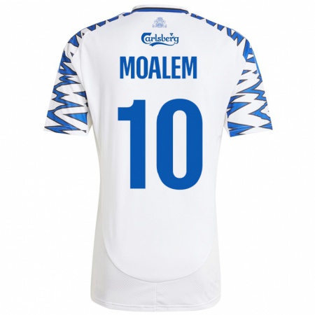 Kandiny Kinder Jonathan Moalem #10 Weiß Himmelblau Heimtrikot Trikot 2024/25 T-Shirt