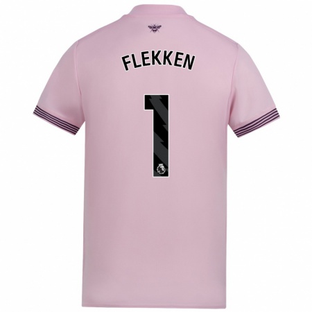 Kandiny Kinder Mark Flekken #1 Rosa Auswärtstrikot Trikot 2024/25 T-Shirt