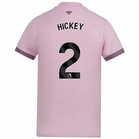 Kandiny Kinder Aaron Hickey #2 Rosa Auswärtstrikot Trikot 2024/25 T-Shirt