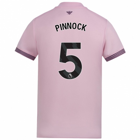 Kandiny Kinder Ethan Pinnock #5 Rosa Auswärtstrikot Trikot 2024/25 T-Shirt