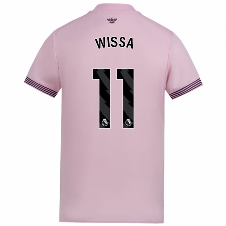 Kandiny Kinder Yoane Wissa #11 Rosa Auswärtstrikot Trikot 2024/25 T-Shirt