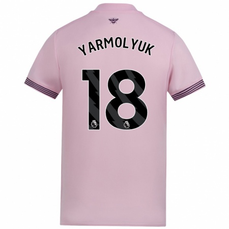 Kandiny Kinder Yegor Yarmolyuk #18 Rosa Auswärtstrikot Trikot 2024/25 T-Shirt