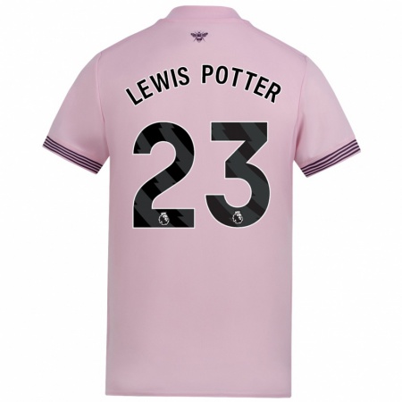 Kandiny Kinder Keane Lewis-Potter #23 Rosa Auswärtstrikot Trikot 2024/25 T-Shirt