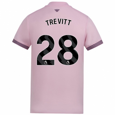 Kandiny Kinder Ryan Trevitt #28 Rosa Auswärtstrikot Trikot 2024/25 T-Shirt