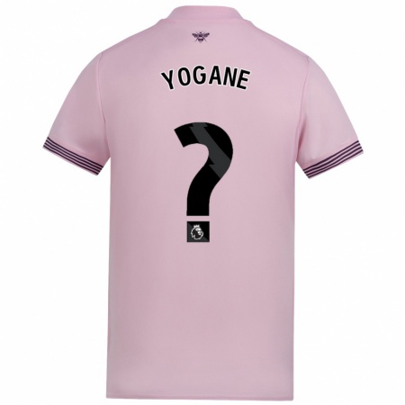 Kandiny Kinder Tony Yogane #0 Rosa Auswärtstrikot Trikot 2024/25 T-Shirt