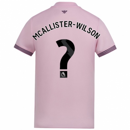 Kandiny Kinder Zack Mcallister-Wilson #0 Rosa Auswärtstrikot Trikot 2024/25 T-Shirt