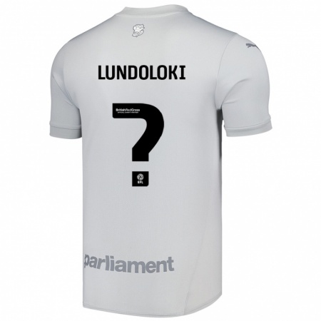 Kandiny Kinder Geoffrey Lundoloki #0 Silbergrau Auswärtstrikot Trikot 2024/25 T-Shirt