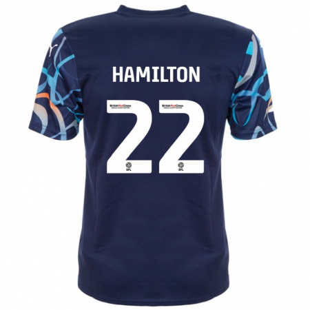 Kandiny Kinder Cj Hamilton #22 Marineblau Auswärtstrikot Trikot 2024/25 T-Shirt