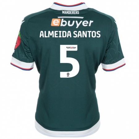 Kandiny Kinder Ricardo Santos #5 Dunkelgrün Auswärtstrikot Trikot 2024/25 T-Shirt