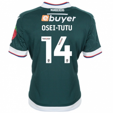 Kandiny Kinder Jordi Osei-Tutu #14 Dunkelgrün Auswärtstrikot Trikot 2024/25 T-Shirt