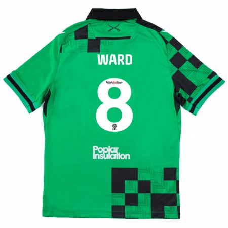 Kandiny Kinder Grant Ward #8 Grün Schwarz Auswärtstrikot Trikot 2024/25 T-Shirt