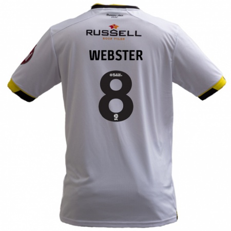 Kandiny Kinder Charlie Webster #8 Weiß Auswärtstrikot Trikot 2024/25 T-Shirt