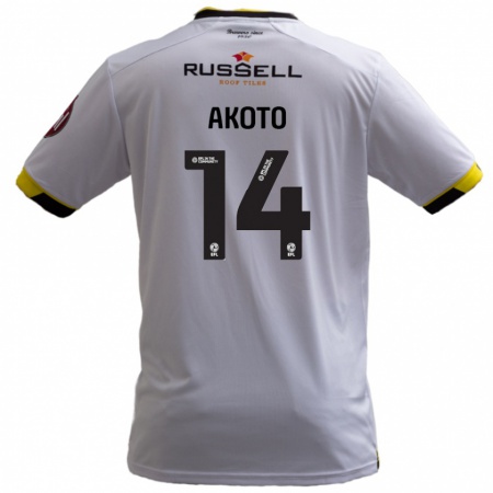 Kandiny Kinder Nick Akoto #14 Weiß Auswärtstrikot Trikot 2024/25 T-Shirt