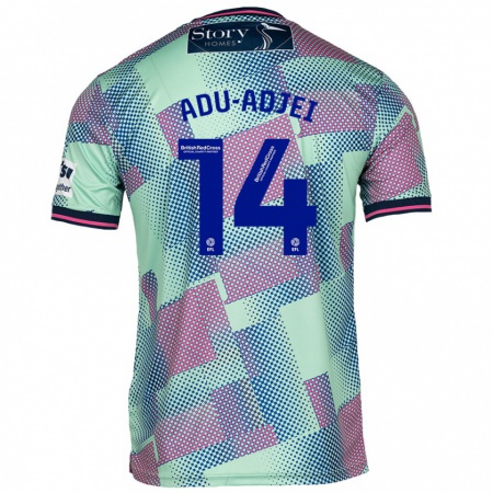 Kandiny Kinder Daniel Adu-Adjei #14 Grün Auswärtstrikot Trikot 2024/25 T-Shirt