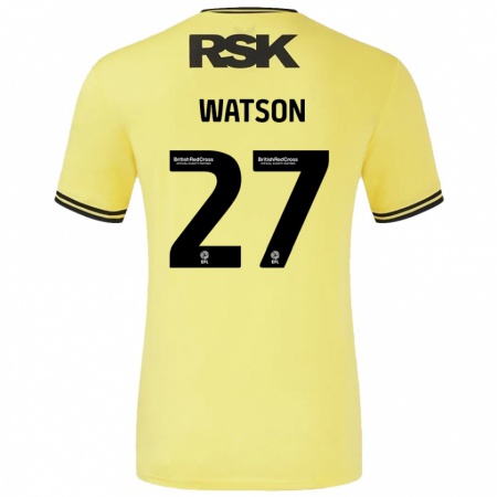 Kandiny Kinder Tennai Watson #27 Gelb Schwarz Auswärtstrikot Trikot 2024/25 T-Shirt