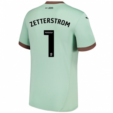 Kandiny Kinder Jacob Widell Zetterström #1 Blassgrün Auswärtstrikot Trikot 2024/25 T-Shirt