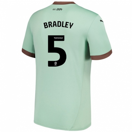 Kandiny Kinder Sonny Bradley #5 Blassgrün Auswärtstrikot Trikot 2024/25 T-Shirt