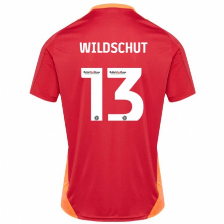 Kandiny Kinder Yanic Wildschut #13 Blau Cremeweiß Auswärtstrikot Trikot 2024/25 T-Shirt