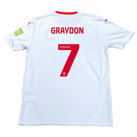 Kandiny Kinder Ryan Graydon #7 Weiß Auswärtstrikot Trikot 2024/25 T-Shirt