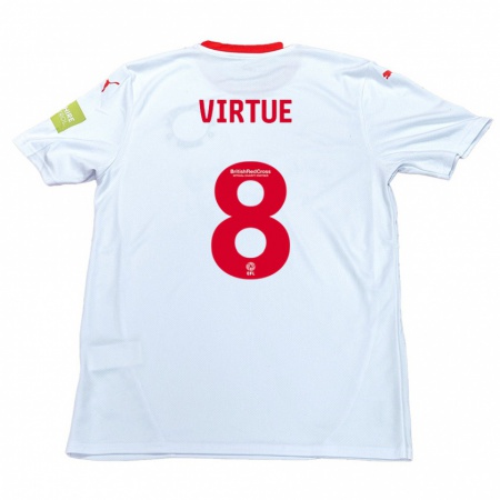 Kandiny Kinder Matty Virtue #8 Weiß Auswärtstrikot Trikot 2024/25 T-Shirt