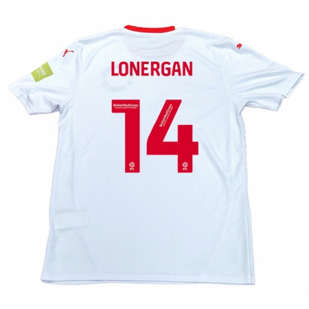 Kandiny Kinder Tommy Lonergan #14 Weiß Auswärtstrikot Trikot 2024/25 T-Shirt