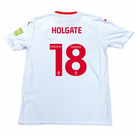 Kandiny Kinder Harrison Holgate #18 Weiß Auswärtstrikot Trikot 2024/25 T-Shirt