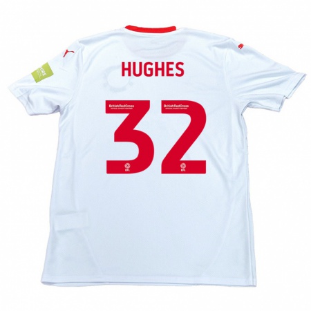 Kandiny Kinder Kayden Hughes #32 Weiß Auswärtstrikot Trikot 2024/25 T-Shirt