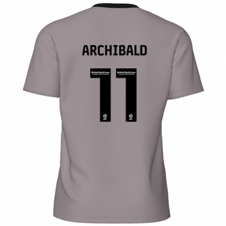 Kandiny Kinder Theo Archibald #11 Grau Auswärtstrikot Trikot 2024/25 T-Shirt