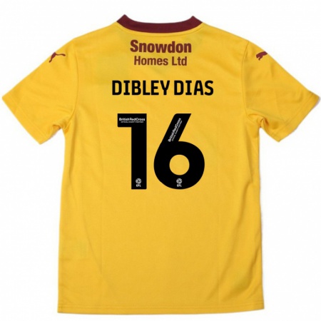 Kandiny Kinder Matt Dibley-Dias #16 Orange Burgunderrot Auswärtstrikot Trikot 2024/25 T-Shirt